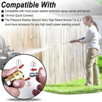 5000 PSI Universal Second Story High Reach Pressure Washer Nozzle Kit
