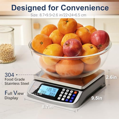 Atogou 66lb Food Scale, Commercial Kitchen Scale with Price Computing - style: Grey 66lb/30kg