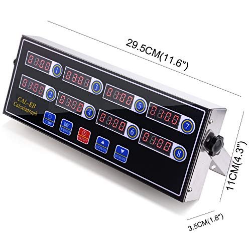Commercial 8 Channel Kitchen Timer Digital Restaurant Timers Professional Loud Alarm Cooking Reminder