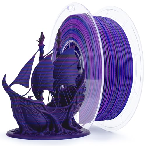 ZIRO Dynamic Color Change PLA, for 3D Printing, 1KG Spool, Indigo Stripes - color: Indigo Stripes (Matte)