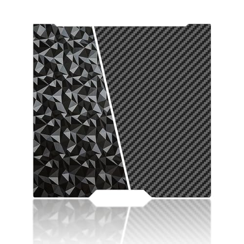 355x346mm 3D Printer Build Plate Smooth PEO+Smooth PET Spring Steel Sheet for Bambu Lab H2D/H2S/H2D Laser Heated Bed (Carbon Fiber + Diamond Pattern) - size: 355x346mm