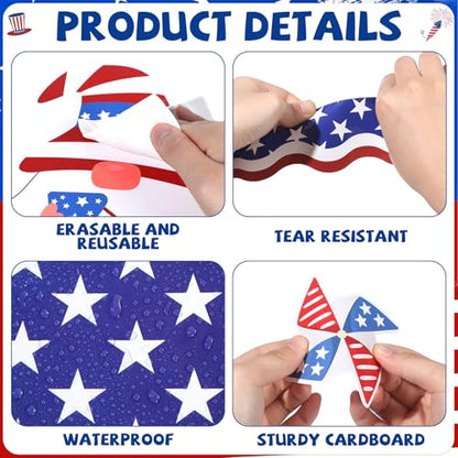 USA 250th Anniversary Bulletin Board Set 1776-2026 Patriotic Classroom Decorations 250th Anniversary Patriotic Paper Cutouts for 4th of July Independence Day Home Chalkboard Door Wall Decor - style: USA 250th