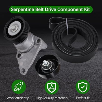 Serpentine Belt Drive Tensioner Pulley Component Kit 90K-38158C