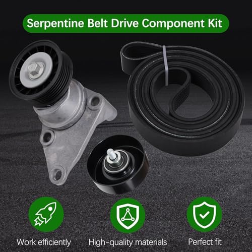 Serpentine Belt Drive Tensioner Pulley Component Kit 90K-38158C