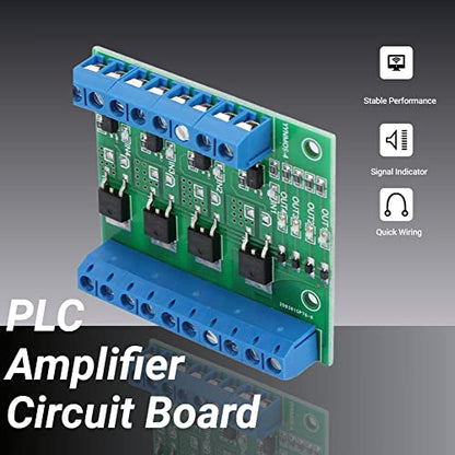Hilitand 4-Channel MOSFET PWM 3-20V to 3.7-27VDC 10A Driver Module PLC Amplifier