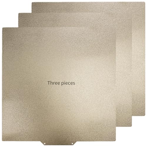 3-Pack PEI Build Plate 220×220mm for Wanhao Duplicator i3 Plus, Anet A6/A8 Double Sided Textured PEI Spring Steel Print Bed Compatible with Artillery Genius Pro/Anycub i3 Mega S Pro, 3D Printers - size: 220x220mm, style: 3