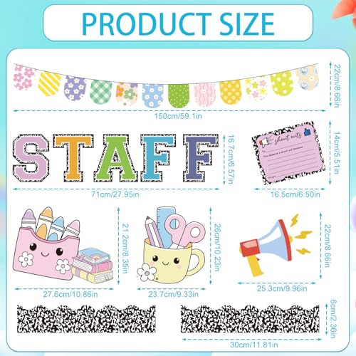 Staff Shout Out Bulletin Board Decorations Staff Classroom Decor - color: Staff Shout Out