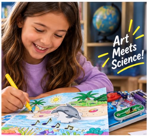 SNAP CIRCUITS Snap & Draw STEM STEAM Art & Science Toy, Kids Ages 4+