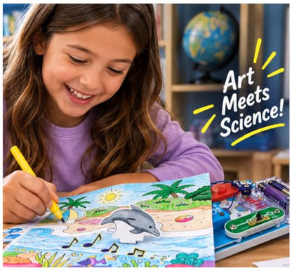 SNAP CIRCUITS Snap & Draw STEM STEAM Art & Science Toy, Kids Ages 4+