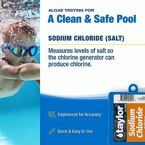 Taylor Technologies K-1766, Pool and Spa Drop Test Kit for Sodium Chloride