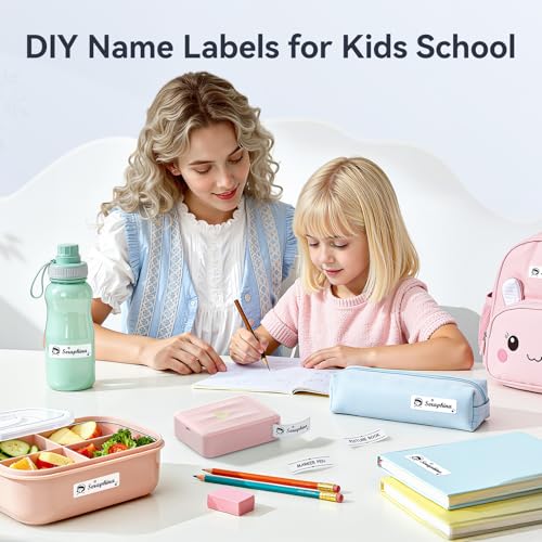 NIIMBOT D110 Mini Label Maker Machine with Tape for Home School, Pink - color: Pink, style: Printer + 1 Tape