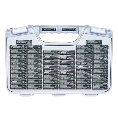 Battery Daddy Ontel Organizer Storage Case & Tester, Holds 180, White - color: White
