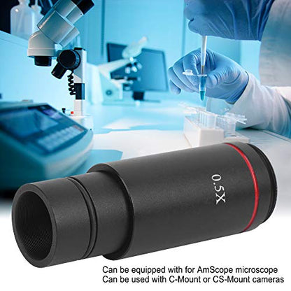 Garosa Microscope Adapter 0.5X C Mount Lens Adapter Microscope Camera Adapter 0.5X Times C Mount Compatible with CCD Interface Shrink Lens Microscope Lenses