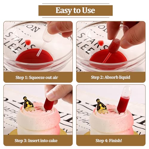 Cupcake Pipettes,50 Pcs Plastic Pipettes Dropper for Cupcakes,4ml Cupcake Pipettes Squeeze Syringes,Disposable Liquid Injectors Squeeze Transfer Dropper for Cupcakes - size: 50 PCS