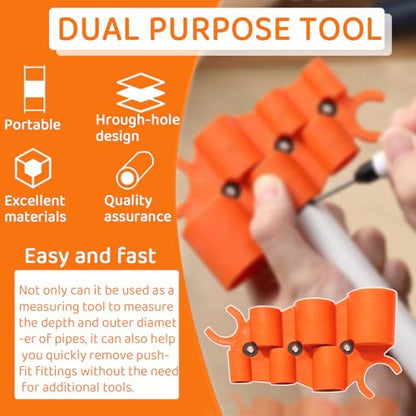 1/4'' - 1'' Depth Gauge and Pipe Deburring Tool Kit