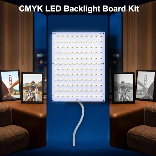 Upgrade 12PCS CMYK LED Backlight Board Kit FAZ007 for Bambu Lab Makerworld Accessories, 120 LED Beads, 3D Printer Light Box 5V Type-c Powered - color: 12 PCS CMYK LED