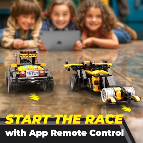 Apitor Robot R Smart Robot Building Kit with Storage Box, 4-in-1 Programmable App Remote Control Off Roader Car Toy, Authentic and Functional Design, Coding Gifts for 6 7 8 9 10 11 12 Years Old Kids - style: Robot R(Storage)