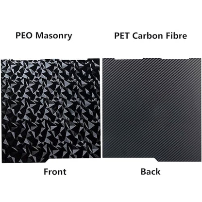 Kobra 3 3D Printer Double Sided Glossy PET Carbon Fiber and PEO Mat - color: For Kobra 3 256x268mm