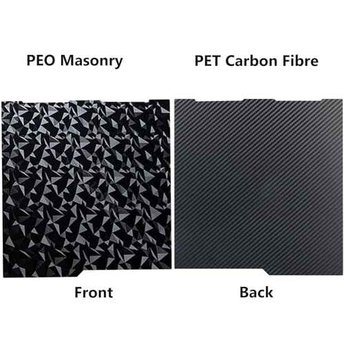 Kobra 3 3D Printer Double Sided Glossy PET Carbon Fiber and PEO Mat - color: For Kobra 3 256x268mm