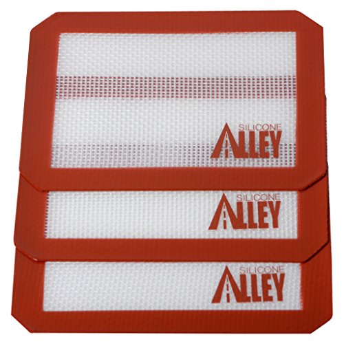 3 Non-stick Silicone Mat Pad, Small Rectangle 5 X 4 Inch, Red - color: Red