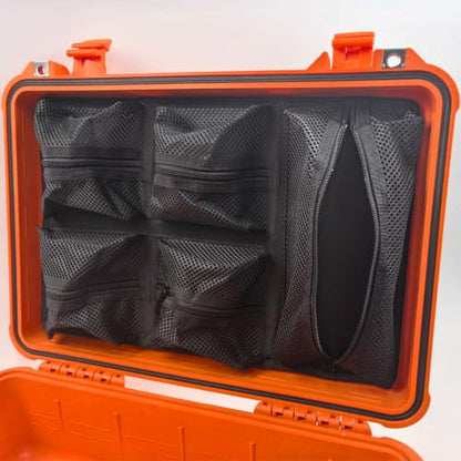 LAFENLIN Lid Organizer for Pelican 1500 Case, Hook & Loop (Screws Inc.) - color: 1500 lid organizer-Circular Mesh