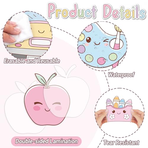Back to School Bulletin Board Set Ready to Have the Best Year Ever Classroom Decorations Pastel Groovy Apple Motivational Paper Cutouts for First Day of School Chalkboard Wall Door Decor - style: Ready to Have the Best Year Ever