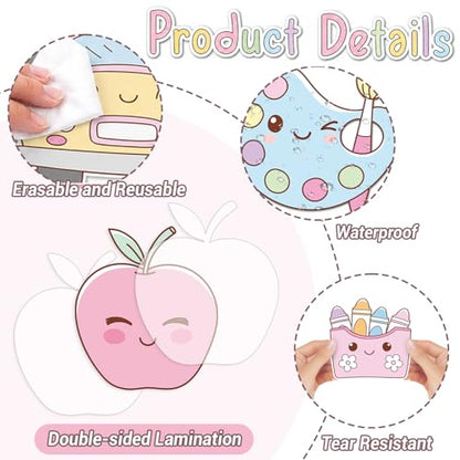 Back to School Bulletin Board Set Ready to Have the Best Year Ever Classroom Decorations Pastel Groovy Apple Motivational Paper Cutouts for First Day of School Chalkboard Wall Door Decor - style: Ready to Have the Best Year Ever