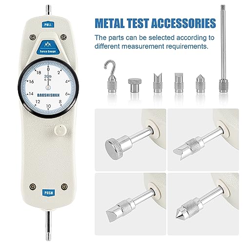 BAOSHISHAN 20lb Push Pull Force Gauge with Calibration Certificate - size: 20LB