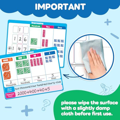 Giant Magnetic Place Value Chart Base Ten Blocks Math Manipulatives