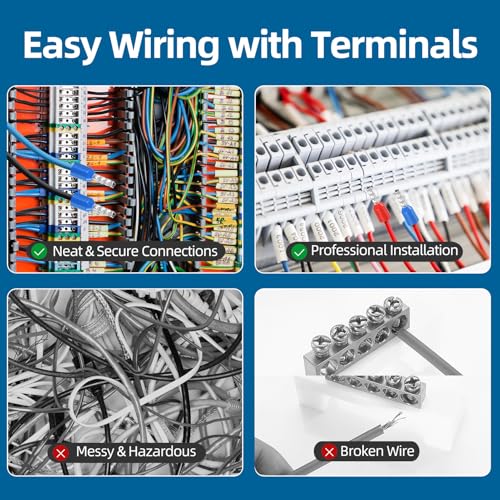 Ferrule Crimping Tool Kit,Ferrule Crimper AWG(22-8), 8 Sizes Wire Ferrule Kit AWG(22 20 18 16 14 12 10 8) Gauge Insulated Ferrule Connectors - style: 630P+Tool