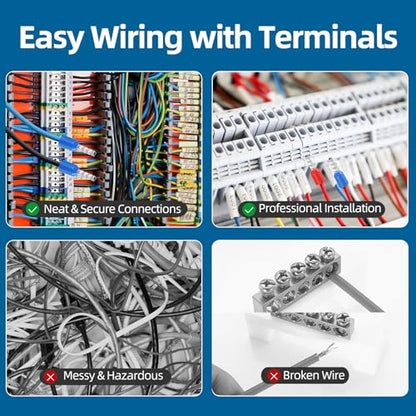 Ferrule Crimping Tool Kit,Ferrule Crimper AWG(22-8), 8 Sizes Wire Ferrule Kit AWG(22 20 18 16 14 12 10 8) Gauge Insulated Ferrule Connectors - style: 630P+Tool