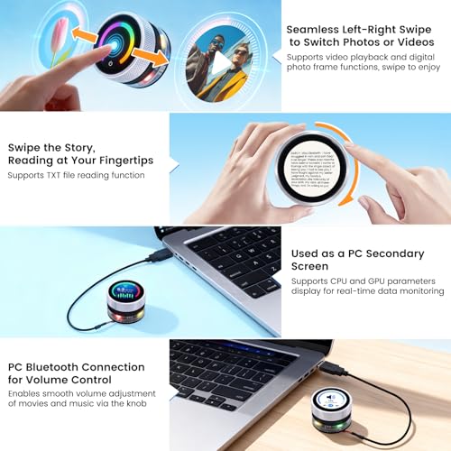 ELECROW 1.28" ESP32 Rotary Display 240x240 HMI IPS Round Knob Touch Display