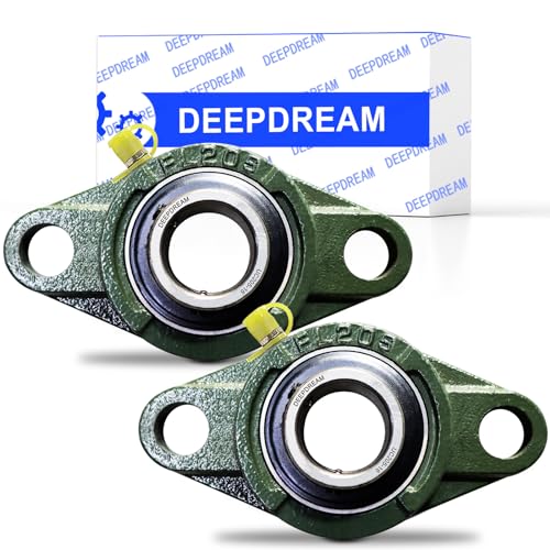 DEEPDREAM UCFL205-16 Pillow Block Bearing,Pack of 2 Flange Mounted Bearings,1 inch Bore,2 Bolt Flange Bearing, Self Alignment Pillow Block Bearing - size: UCFL205-16-2pcs