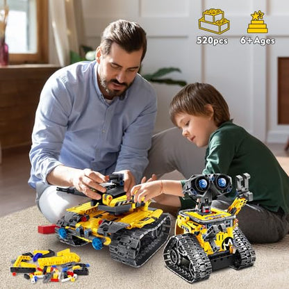 INSOON Robot Toys for Kids Building Set 5-in-1 App & Remote Control