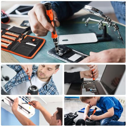STREBITO Precision Screwdriver Set 142-Piece Electronic Repair Tool Kit - color: Orange