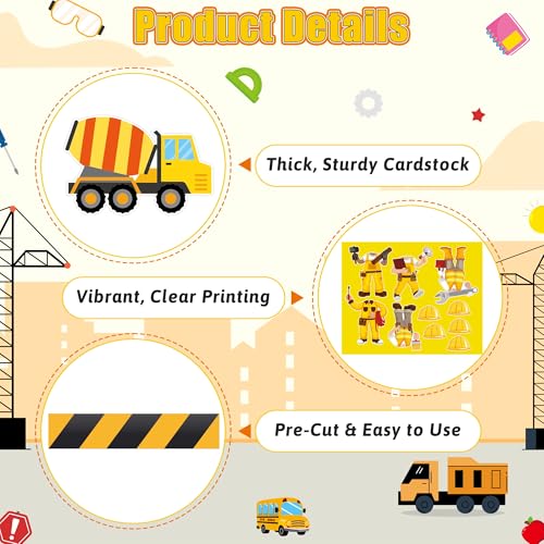 TICIAGA Construction Classroom Bulletin Board Set - 85PCS We are Constructing Our Futures Vehicle Chalkboard Wall Decor, Back to School Construction Motivational Display for Kindergarten Elementary - style: Engineering