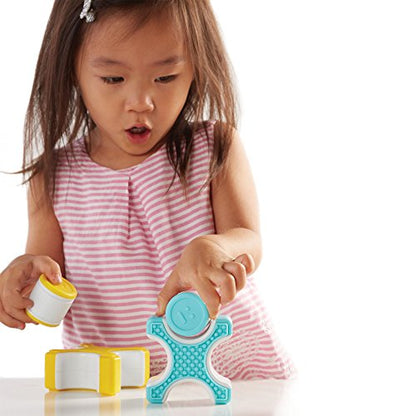 Guidecraft Grippies Stackers - 24 Piece Set, Stem Soft Grip Magnetic Building Toy for Toddlers - style: Stackers - 24 pc. set