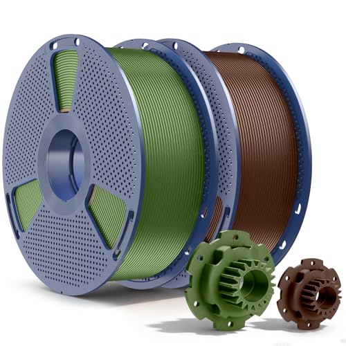 SUNLU PETG Filament 1.75mm,2kg,Olive Green+Coffee Brown - color: 2kg Olive Green+coffee Brown, size: 2kg