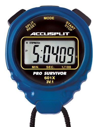 ACCUSPLIT Pro Survivor - A601X Stopwatch, Clock, Extra Large Display - color: Blue
