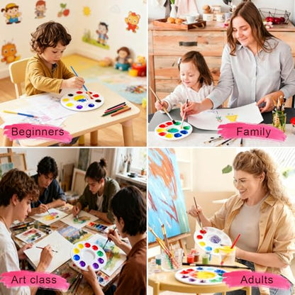 22PCS Paint Tray Palettes,Plastic Paint Pallets for Kids or Adult to Paint - color: 22pcs