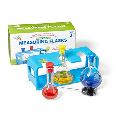 hand2mind Starter Science Measuring Flask Set, 8 Pieces, Ages 3+