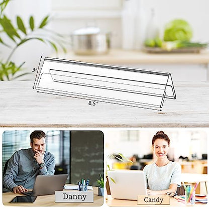 acrylic name plate for desk clear table tents widely used table display for office metting school classroom 24 Pieces