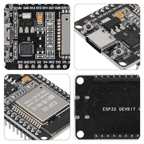 AITRIP 2PCS ESP32 Dev Boards, USB-C Esp32-Wroom-32, WiFi Bluetooth Low-Power for Arduino IoT Application - color: 2PCS