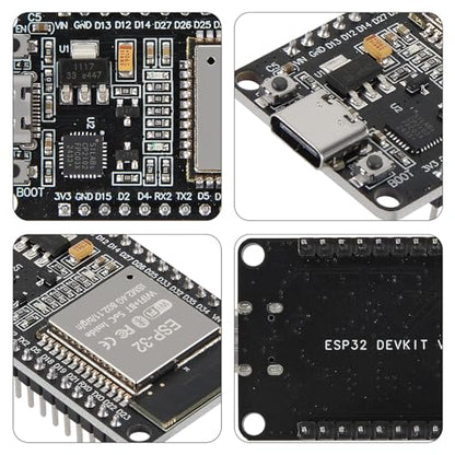 AITRIP 2PCS ESP32 Dev Boards, USB-C Esp32-Wroom-32, WiFi Bluetooth Low-Power for Arduino IoT Application - color: 2PCS