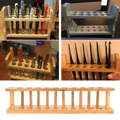 Wooden Test Tube Rack 6/8/10 Hole - Laboratory Tube Holder for Experiments, Durable Wood Stand with Alkali Resistance(10 Hole) - size: 10 Hole