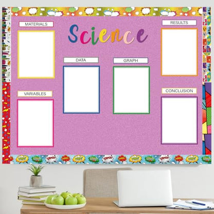 Dispowreath 96 Pcs Science Fair Board Supplies,Hero Style - style: Hero Style