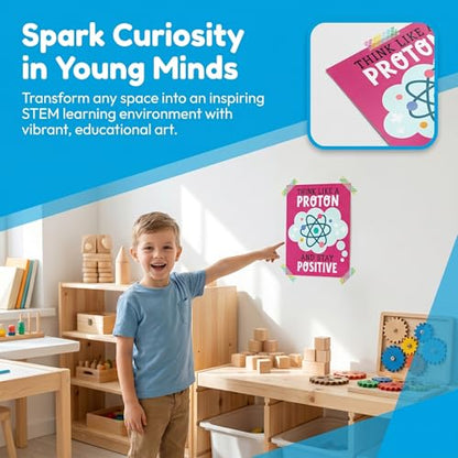 CVDGUFY 6-Pack Science Posters Science Classroom Must Haves for Teachers and Students, Mariah the Scientist Inspired, Vibrant Educational Charts & Posters for Classroom Decor