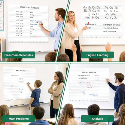 Giant Magnetic Notebook Paper, 28x 24 in Classroom Dry Erase Sheet - size: Classroom Handwriting Paper - 24 x 28 in
