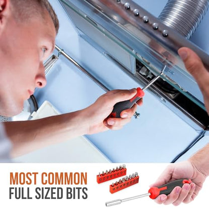 Hi-Spec Household Starter Tool Kit with Compact Carry Toolbox, Red - color: Red