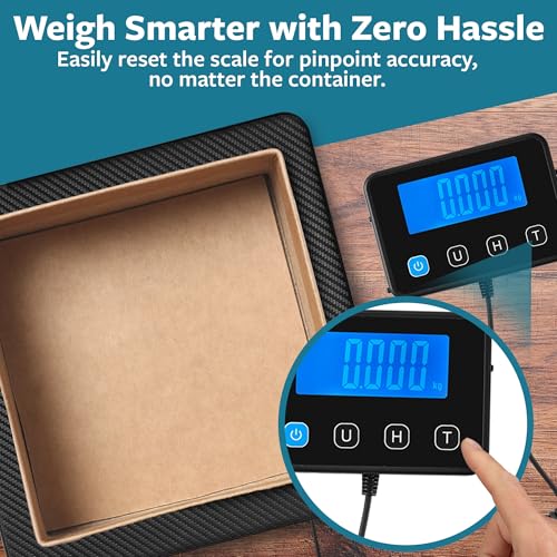 Digital Shipping Scale, Postal Scale, 220 lb, 0.1 oz, Remote Display - color: 220 lbs Remote Display